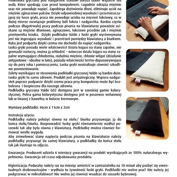 Podkładka gryczana - instrukcja