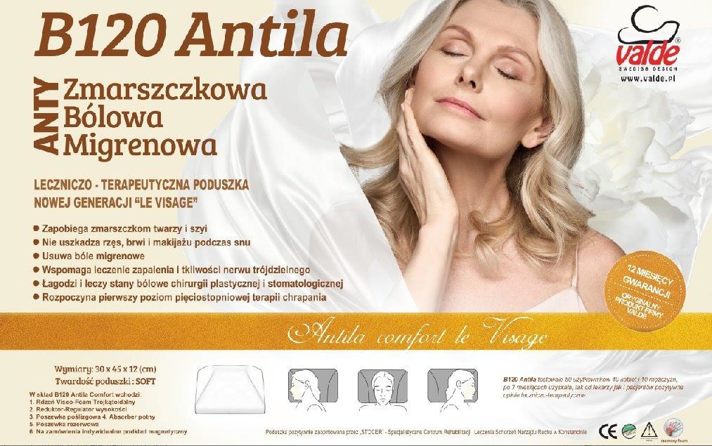 Poduszka przeciwzmarszczkowa z regulacją wysokości - B120 Antila - obrazek 2